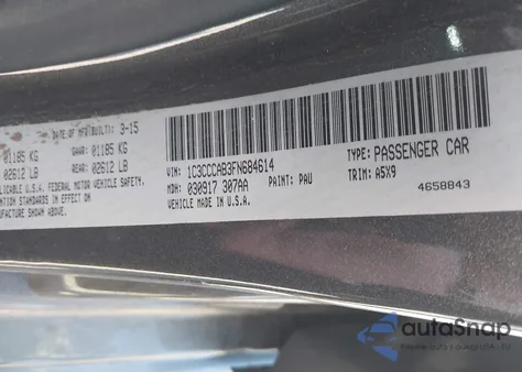 2015 Chrysler 200 Limited from USA, damaged, VIN 1C3CCCAB3FN684614